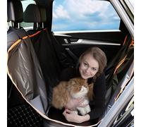 Generico Dog Back Seat Cover, Pet Backseat Cushion, Travel Mat Protector, Car Seat Bed Pad, Waterproof Quilted Layer for Family Daily Rv Vehicle Outdoor Trucks Camping Long Trip Comfort, Black Silver