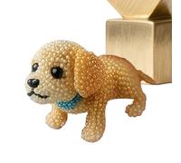 Generico Dog Bead Embroidery Kit - Animal Craft for Girls Women Teens Adults | Complete Ornament Making Set with Beads Threads Needles Canvas, Creative Sewing Art For or Pet Lovers, 7.87x5.91x1.57 in