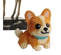 Generico Dog Bead Embroidery Kit - Animal Craft for Girls Women Teens Adults | Complete Ornament Making Set with Beads Threads Needles Canvas, Creative Sewing Art For or Pet Lovers, 7.87x5.91x1.57 in