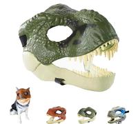 Generico Dog Dinosaur Mask, Dinosaur Mask Moving Jaw, Realistic Latex Animal Masks for Large & Medium Dogs, Perfect for Pet Cosplay (Style-A)