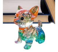 Generico Dog Figurine - Rainbow Gradient Resin Modern Art, Mini Dog Figurines | Puppy Figures Desk Decor For Indoor Outdoor Table Desk Garden Bedroom Office Yard Lawn Shelf Christmas Birthday Easter