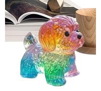 Generico Dog Figurine - Rainbow Gradient Resin Modern Art, Mini Dog Figurines | Puppy Figures Desk Decor For Indoor Outdoor Table Desk Garden Bedroom Office Yard Lawn Shelf Christmas Birthday Easter