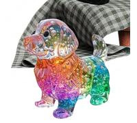 Generico Dog Figurine - Rainbow Gradient Resin Modern Art, Mini Dog Figurines | Puppy Figures Desk Decor For Indoor Outdoor Table Desk Garden Bedroom Office Yard Lawn Shelf Christmas Birthday Easter