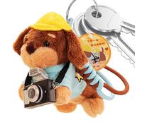 Generico Dog Plush Key Ring - 8cm Dachshund Stuffed Animal Charms, Soft Keychain | Adorable Backpack School Bags Car Accessories Gift for Children Teens Adults Petx Lovers Collectible Miniature