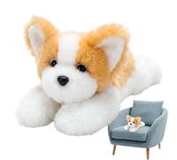 Generico Dog Plush Toy - Soft Stuffed Animal | Pillow Cushion | 15.75 Inch Lying Down Plush Dog Doll with PP Cotton Filling for Bed, Sofa, Couch, Living Room, Dorm & Home Comfort