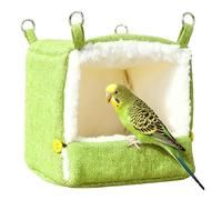 Genérico d'Oiseaux pour Cage - Hutte En Coton Chauffée Chaude, pour Oiseaux d'Hiver Peluche Épaisse | pour Conure Inseparables Hamster Cacatoès Pinson Balcon Jardin Intérieur Extérieur