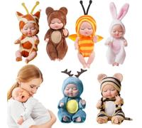 Generico Doll 6-Piece Set - Comfort Toy | Doll 6-Piece Set, Comfort Doll Toy & Accessories With Random Color Clothes For Girls