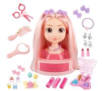 Generico Doll Hair Stylist Toy, Beauty Salon Set, Portable Creative Fun Pretend Play, Kids Stylist Kit for Schools Home Kindergarten Traveling, 7.8* 7.2 Inches, Pink