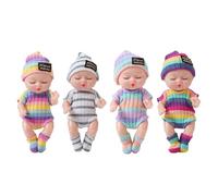 Generico Doll Realistica Per Bambini Piccoli - Doll Per Ragazze 2 Ai 3 Anni | 4 Pezzi Bambola Rinata, Bambino Rinato Espressivo, Bambino Rinato Morbido E Confortevole Per Attività Creative