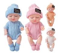 Generico Doll Realistica Per Bambini Piccoli - Doll Per Ragazze 2 Ai 3 Anni | 4 Pezzi Bambola Rinata, Bambino Rinato Espressivo, Bambino Rinato Morbido E Confortevole Per Attività Creative