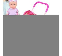 Generico Doll Stroller - Adjustable Awning Foldable 60x35cm | Children Doll Play Stroller Toys | Lightweight Pushchair for Daycare Nursery Indoor Outdoor Playing Education Children Girls Preschool