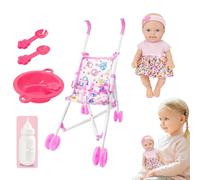 Generico Doll Stroller Set Doll Accessories For Realistic Pretend Play