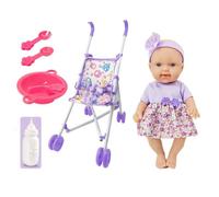 Generico Doll With Stroller Set Doll Accessories For Realistic Pretend Play