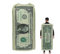 Generico Dollar Costume, Halloween Money Fancy Dress, Adorable Holiday Outfit, Funny Money-Making Clothes for School Theater Carnival Festival Event, Men Women, 21.26x44.09 inches
