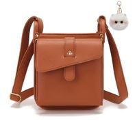 Generico Dollver Crossbody Purse, Multi-Pocket Shoulder Bag with Adjustable Strap, Dollver Handbags (Brown)