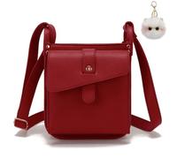Generico Dollver Crossbody Purse, Multi-Pocket Shoulder Bag with Adjustable Strap, Dollver Handbags (Red)