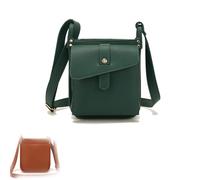 Generico Dollver Crossbodys Purse,Unique Design Crossbody Leather Bag,stylish organizer for women,Crossbody Handbag for Women with Adjustable Strap (green,16 * 7 * 20.5CM)