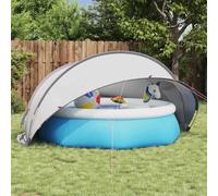 Generico Dome Piscina Grigio e Arancione 336 x 322 x 160 cm,Piscine e Spa,Accessori per Piscina e Spa,Coperture e Teli per piscine-42001103