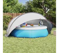 Generico Dome Piscina Grigio e Arancione 405 x 405 x 192 cm,Grigio,12kg,42001108