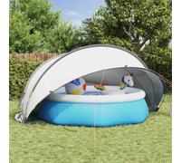 Generico Dome Piscina Grigio e Arancione 472 x 460 x 229 cm,Piscine e Spa,Accessori per Piscina e Spa,Coperture e Teli per piscine-42001118