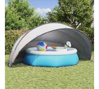 Generico Dome Piscina Grigio e Arancione 546 x 516 x 250 cm,Piscine e Spa,Accessori per Piscina e Spa,Coperture e Teli per piscine-42001128