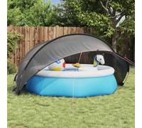 Generico Dome Piscina Nero 336 x 322 x 160 cm,Piscine e Spa,Accessori per Piscina e Spa,Coperture e Teli per piscine-42001105