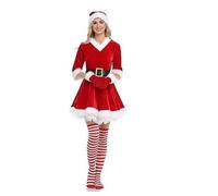 Generico Donna Babbo Natale Festive Fancy Dress Vestito Costume
