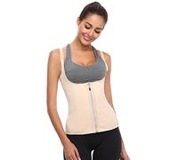 Generico Donna Contenitivi Pancia Modellante da Donna Motion Firm Body Fascia per Controllo Addominale Shaper Body Cerniera Corsetto Shapeware Panciera Donne Fajas Reductoras Y Beige XXL