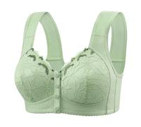 Generico Donna Coppa Fissa Chiusura Anteriore Mezza età Intimo Taglia Grande Senza Ferretti Reggiseno Sottile Stile Canottiera, Comodo Supporto Intimo