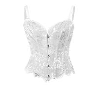 Generico Donna Corsetto Bustier Corpetto Casual Satin Floreale Bustino Cuore Stringivita Modellante per La Vita Shapewear Sexy Ridurre E Allenare