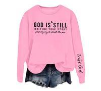 Generico Donna Felpa Senza Cappuccio,Felpa Cappuccio per Donne Uomini Oversize Abbigliamento Elegante Tops Libero Tshirt Basic in Tinta Unita Vintage Y2k Adatto alle Stagioni Autunnali e Invernali