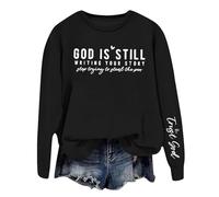 Generico Donna Felpa Senza Cappuccio,Felpa Cappuccio per Donne Uomini Oversize Abbigliamento Elegante Tops Libero Tshirt Basic in Tinta Unita Vintage Y2k Adatto alle Stagioni Autunnali e Invernali
