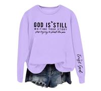 Generico Donna Felpa Senza Cappuccio,Felpa Cappuccio per Donne Uomini Oversize Abbigliamento Elegante Tops Libero Tshirt Basic in Tinta Unita Vintage Y2k Adatto alle Stagioni Autunnali e Invernali