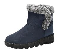 Generico Donna Impermeabile Stivali Slip On Scarpe Tinta Unita Stivaletto Wide Fit Con Plateau da Passeggio Neve Invernali Per Inverno Outdoor Trekking