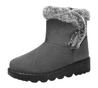 Generico Donna Impermeabile Stivali Slip On Scarpe Tinta Unita Stivaletto Wide Fit Con Plateau da Passeggio Neve Invernali Per Inverno Outdoor Trekking