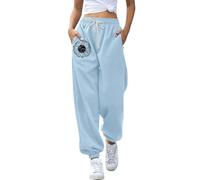 Generico Donna Jogger Pantaloni con Tasconi Vita Alta Larghi Lunghi Elastico Caviglia Classico Fitness Pantalone Running Sportiva Pantalone Tuta Donna Un Pantalone, Tanti abbinamenti