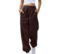 Generico Donna Jogger Pantaloni con Tasconi Vita Alta Larghi Lunghi Elastico Caviglia Classico Fitness Pantalone Running Sportiva Pantalone Sportivo Donna Un Pantalone, Tanti abbinamenti