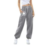 Generico Donna Jogger Pantaloni con Tasconi Vita Alta Larghi Lunghi Elastico Caviglia Classico Fitness Pantalone Running Sportiva Pantalone Donna Invernale Un Pantalone, Tanti abbinamenti