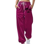 Generico Donna Jogger Pantaloni con Tasconi Vita Alta Larghi Lunghi Elastico Caviglia Classico Fitness Pantalone Running Sportiva Pantaloni della Tuta Donna Un Pantalone, Tanti abbinamenti