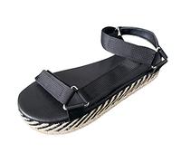 Generico Donna Sandali Estive Eleganti Casuali Da Spessa Outdoor Leisure Materiale Superiore: Telo Suola Materiale: Buon Clothes Daily Walks Girls Ciabatte Hawaianas Spiaggia Scarpe Comode Con Nero