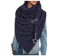 Generico Donna scialle Sciarpa Donna Invernale Caldo Pile Morbide Grande Triangolare Multifunzione Scialle Elegante Scaldacollo con Bottoni
