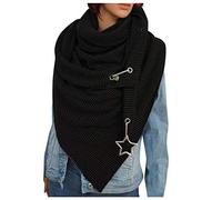 Generico Donna scialle Sciarpa Donna Invernale Caldo Pile Morbide Grande Triangolare Multifunzione Scialle Elegante Scaldacollo con Bottoni