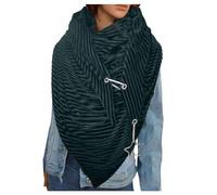 Generico Donna scialle Sciarpa Donna Invernale Caldo Pile Morbide Grande Triangolare Multifunzione Scialle Elegante Scaldacollo con Bottoni