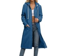 Generico Donna Sweatshirt Carino 2025 Vintage Cappuccio Felpe Elegante Zippe Felpa con Maniche Lunghe Camicetta Tasche Tuta per Ragazza