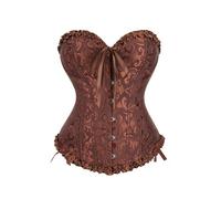 Generico Donne Corsetto Push Up con Coulisse Slim Elegante Overbust Sottile Lacci Nero Lace Halloween Festa Corsetti Stretto Gilet Shapewear