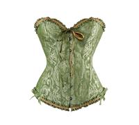 Generico Donne Corsetto Push Up con Coulisse Slim Elegante Overbust Sottile Lacci Nero Lace Halloween Festa Corsetti Stretto Gilet Shapewear