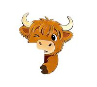 Generico Door Frame Decor | Waterproof Adhesive Peeking Cow Design Sign | Door Decorations | For Home Bathroom Hallway Inside Bedroom Bottom Entryway Housewarming