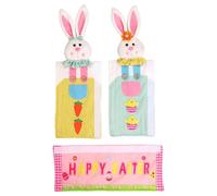 Generico Door Handle Glove - Polyester | Washable Bunny Protection Set | Easter Bunny Appliance Door Handle Cover for Indoor Home Bedroom Living Room Bathroom Office