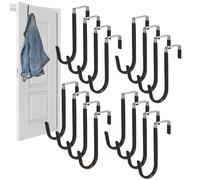 Generico Door Hanger,16 Pieces Solid Over The Door Towel Rack | No Drill Strong Removable Rack | Storage & Organisation For Closet Cabinet Kitchen Apartment Bedroom