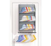 Generico Door Hat Rack - Large Capacity Baseball Hat Storage, Adjustable Cap Organizer Hanger, Foldable Door Mounted Holder For Closet Bedroom Bathroom Nursery Entryway Dormitory Apartment
